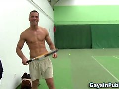 Tennis court hunks suck