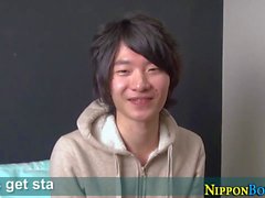 Asian twink masturbates