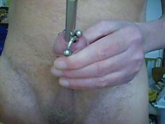 stuffing my cock using a 10mm sound