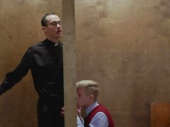 YesFather - Boy Sucks Big Priest Cock In Church Gloryhole