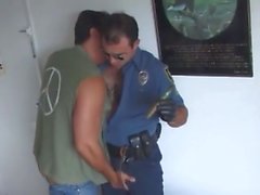 Hot bear and police officer