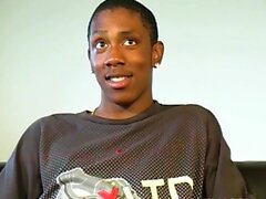 Young black UK teen Bobby sprays warm cum after jerking off