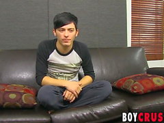 Cute Ryker Madison masturbates after being interviewed