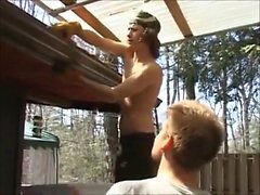 Horny amateur french gays outdoor action