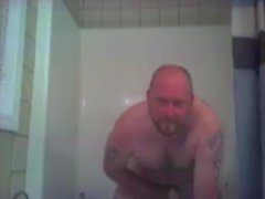 Beefy Georgia guy showers.