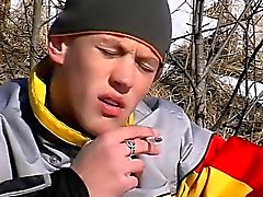 Free sexy beautiful gay porn movies Roma Smokes In The Snow