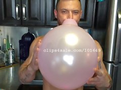 Balloon Fetish - Sergeant Miles Blowing Balloons Video 1