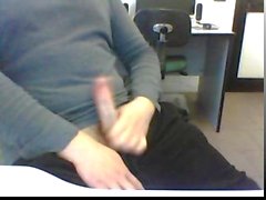 Dando semen en la webcam