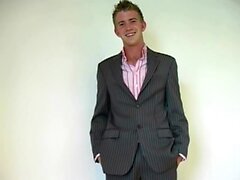 Big dicked British amateur Matt H masturbates and cums solo