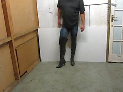 My oldest thigh boots showing them off