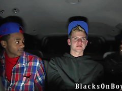 Sam Tyson Handles Two Black Cocks