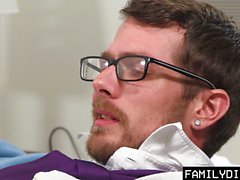 FamilyDick - Bearded Daddy Barebacks Cute Guy