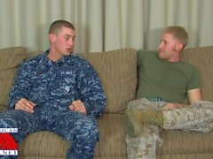 Military Officer's First Gay Blowjob