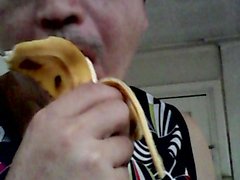 Sucking a Big long Banana