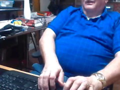 grandpa cum on webcam