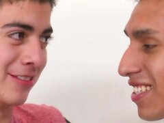 Skinny gay twinks try first time anal fuck