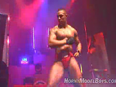 Male Stripper Dances With Huge Boner
