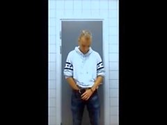 Danish Blond Gay Boy (Kasper) & Playing With My Cock In Public Toilet 1