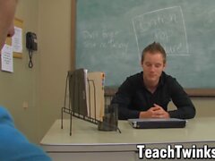 Teacher Tyler Andrews anal plows twink student Adrian Layton