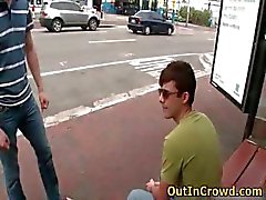 Gay Twink Sucks on the Street
