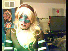 uber-sexy steaming Blue Cheerleader (webcam view)