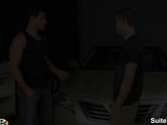 Married male gets banged in garage