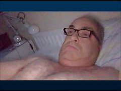 Grandpa wanking in bed