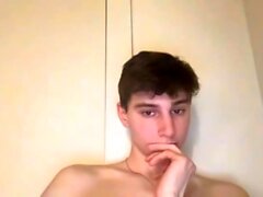 Hot gay boy solo jerking and toying show in front of webcam