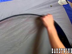 Twink scouts bare fucking in their little love tent