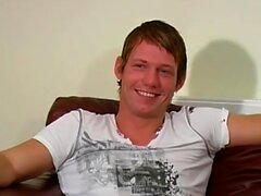 Perfect body British stud masturbates his big hard cock hard