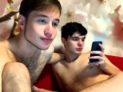 Amateur twinks hosting a gay orgy