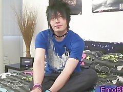 Pierced and tattooed gay emo wanking part5
