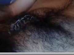 Furry guy cumming on his hairy chest from chaturbate