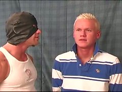 Horny blonde gay fucked by a older guy