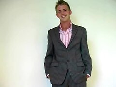 Big dicked British amateur Matt H masturbates and cums solo